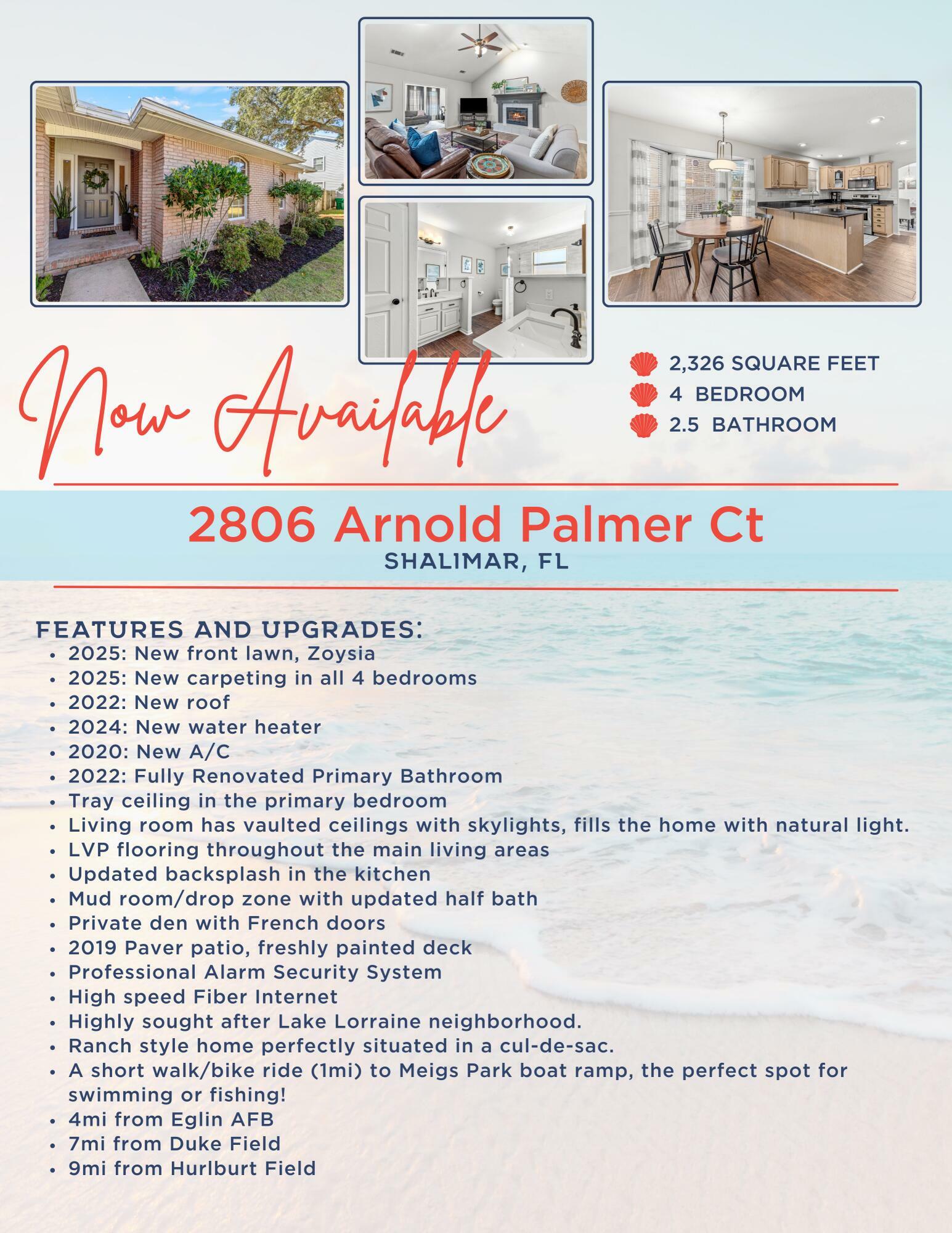 Property Photo: 2806 Arnold Palmer Court FL 32579