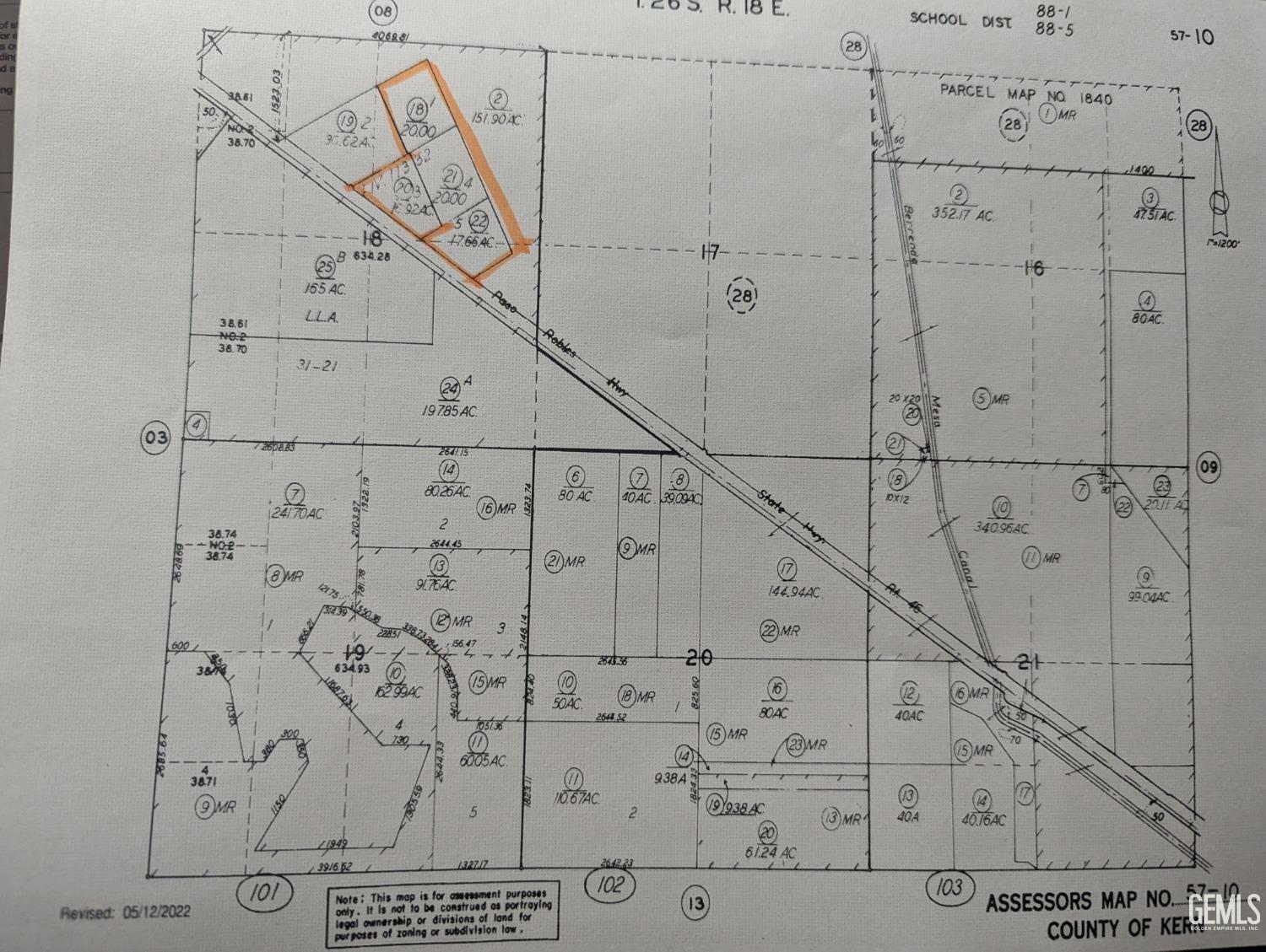 Property Photo: 0 Hwy 46 20 Ac CA 93249