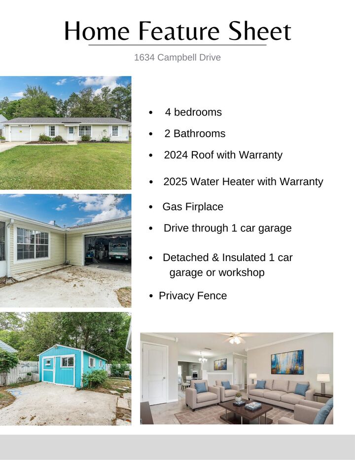 Property Photo: 1634 N Campbell Drive FL 32547
