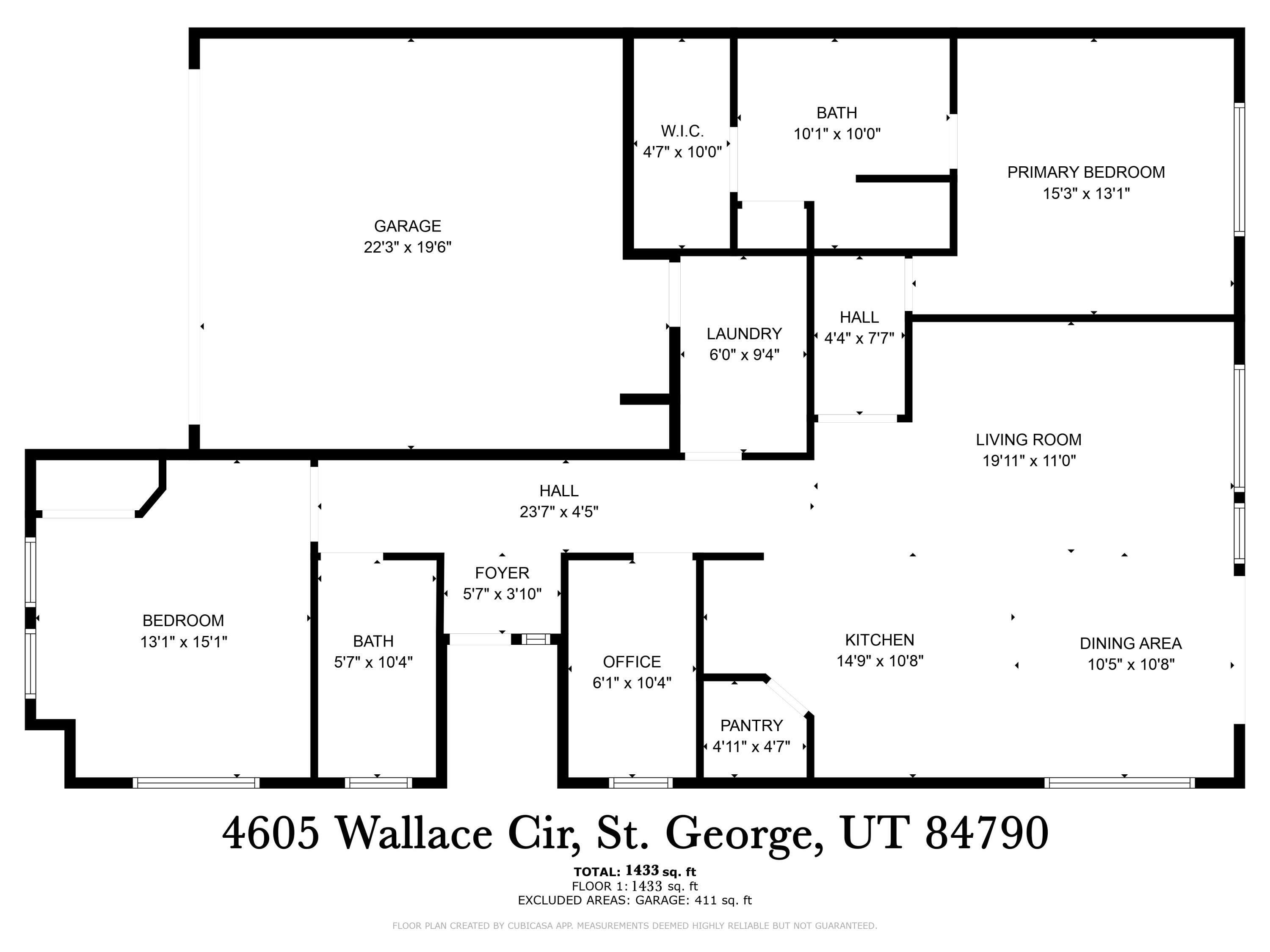 Property Photo: 4605 S Wallace Cir UT 84790