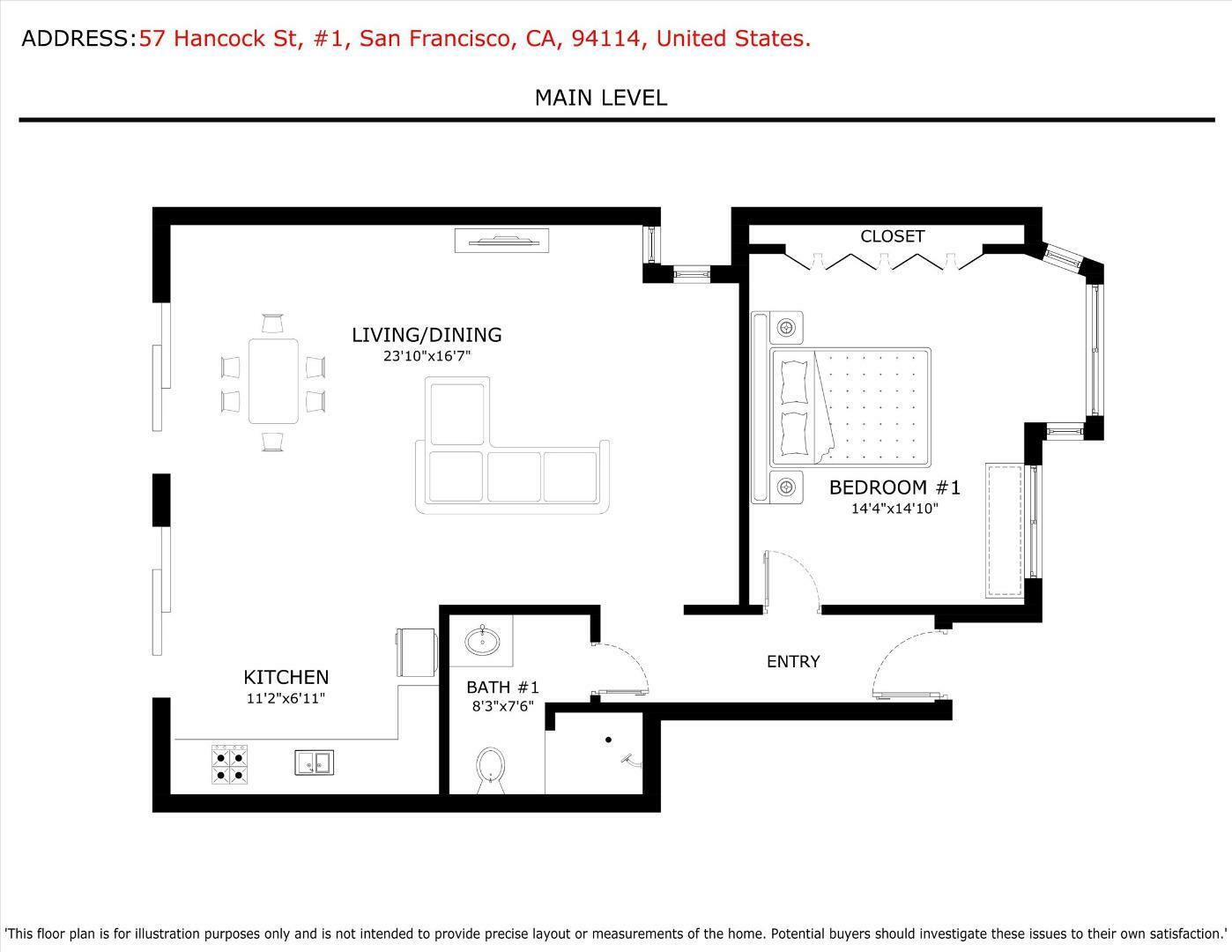Property Photo: 57 Hancock Street 1 CA 94114
