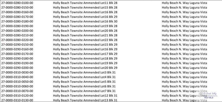 Property Photo: 0 N Holly Beach Rd. TX 78578