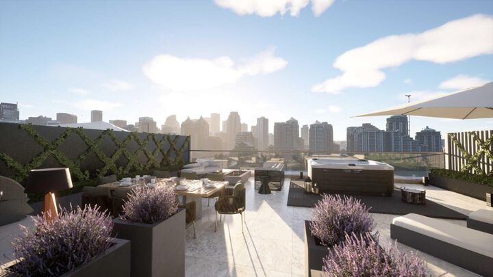 Property Photo:  100 10A Street NW 905  AB T2N 4T3 