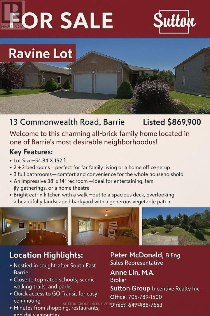 Property Photo: 13 Commonwealth Road ON L4M 7J6