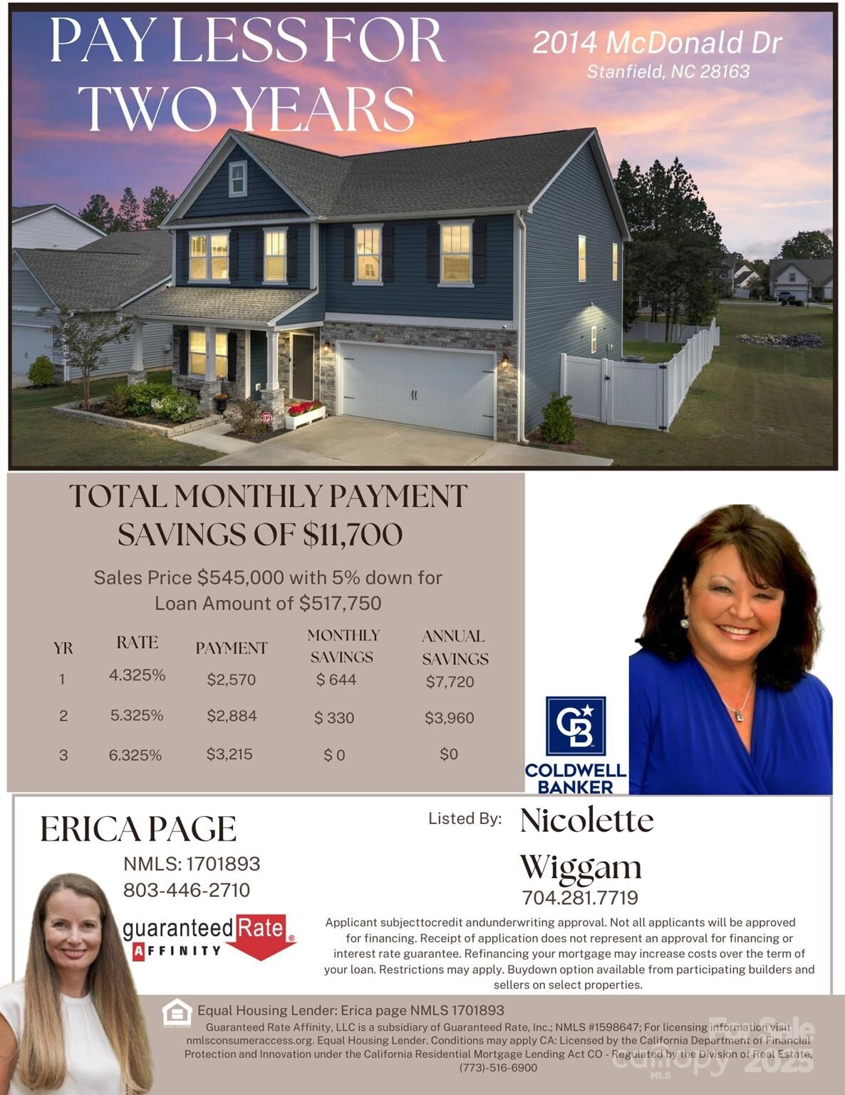 Property Photo: 2014 McDonald Drive NC 28163