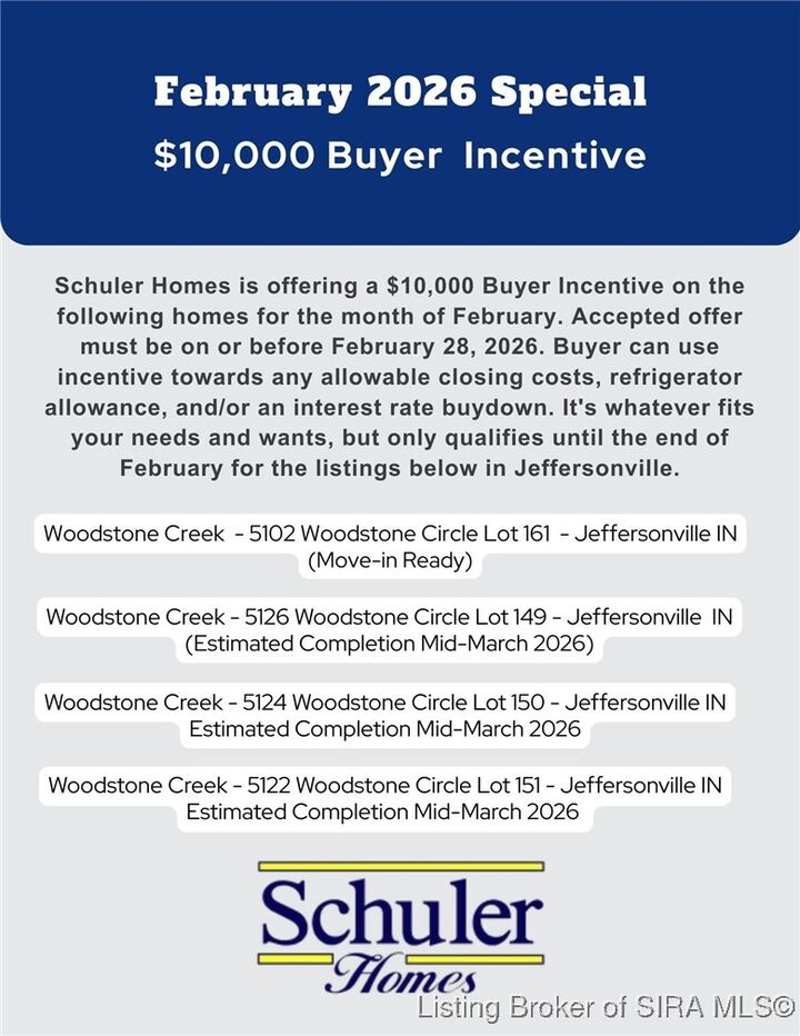 Property Photo:  5122 Woodstone Circle Lot 151  IN 47130 