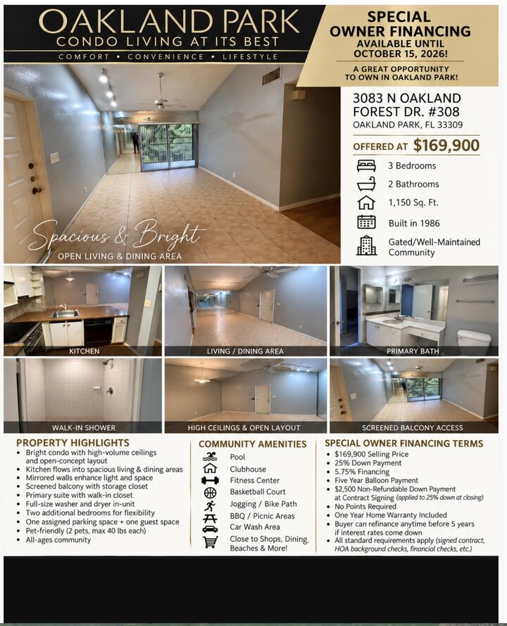Property Photo: 3083 N Oakland Forest Drive 308 FL 33309