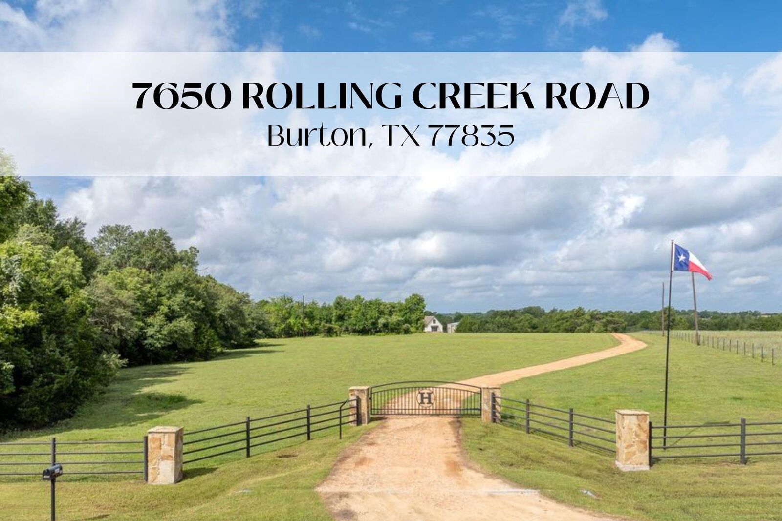 Property Photo:  7650 Rolling Creek Road  TX 77835 
