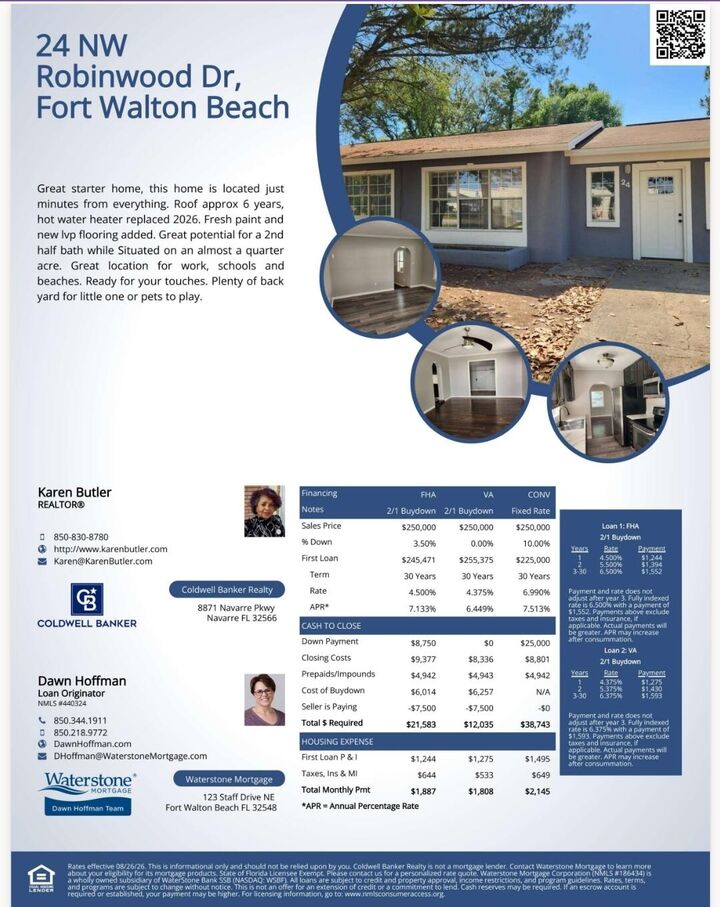 Property Photo:  24 NW Robinwood Drive  FL 32548 