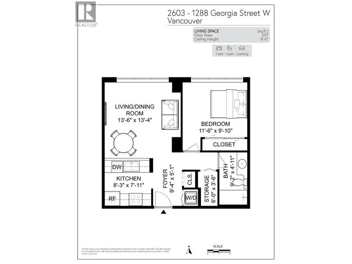 Property Photo:  1288 West Georgia Street 2603  BC V6E 4R3 