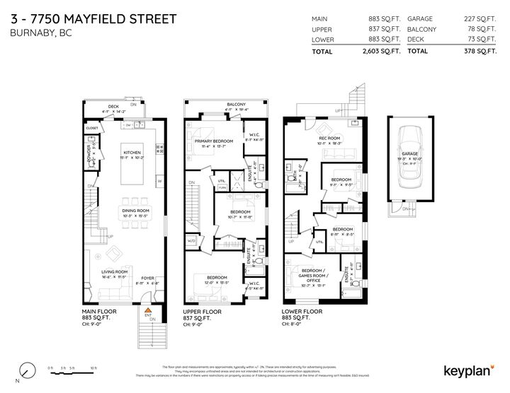 Property Photo: 7750 Mayfield Street 3 BC V5E 2J6