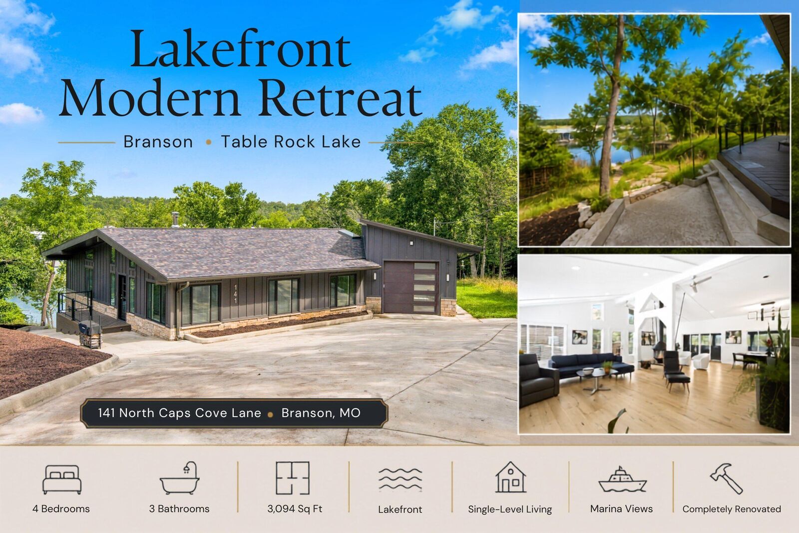 Property Photo: 141 North Caps Cove Lane MO 65616