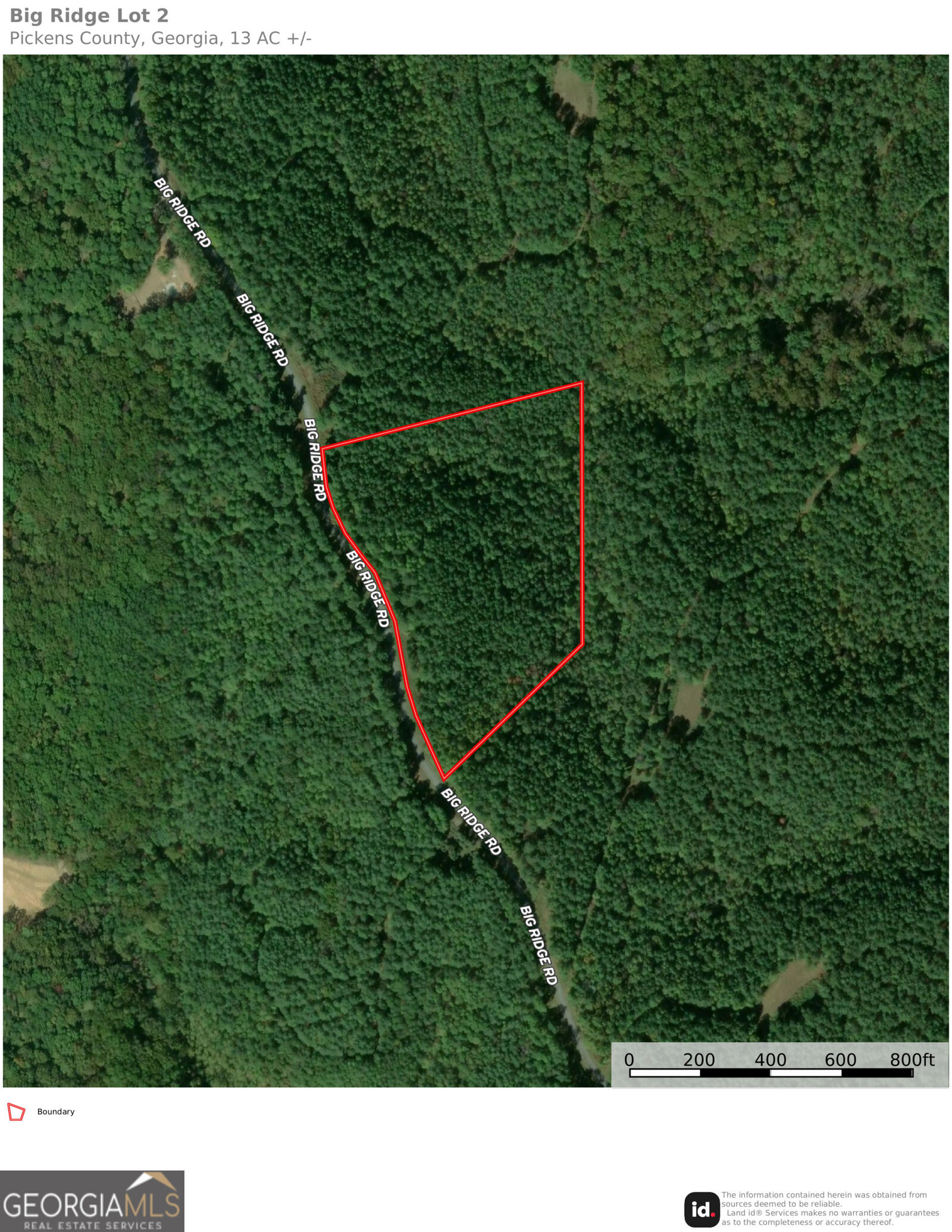 Property Photo: 13 Acres Big Ridge Road GA 30734