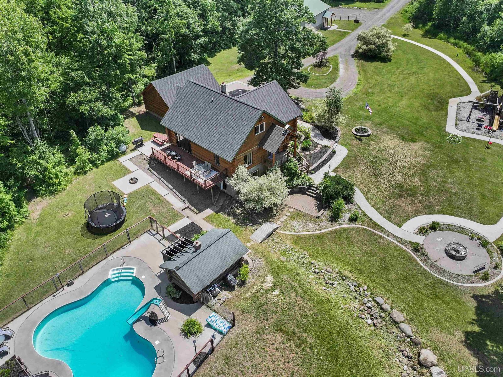 Property Photo:  25160 Upper Point Mills (Waterfont Listing) Road  MI 49930 