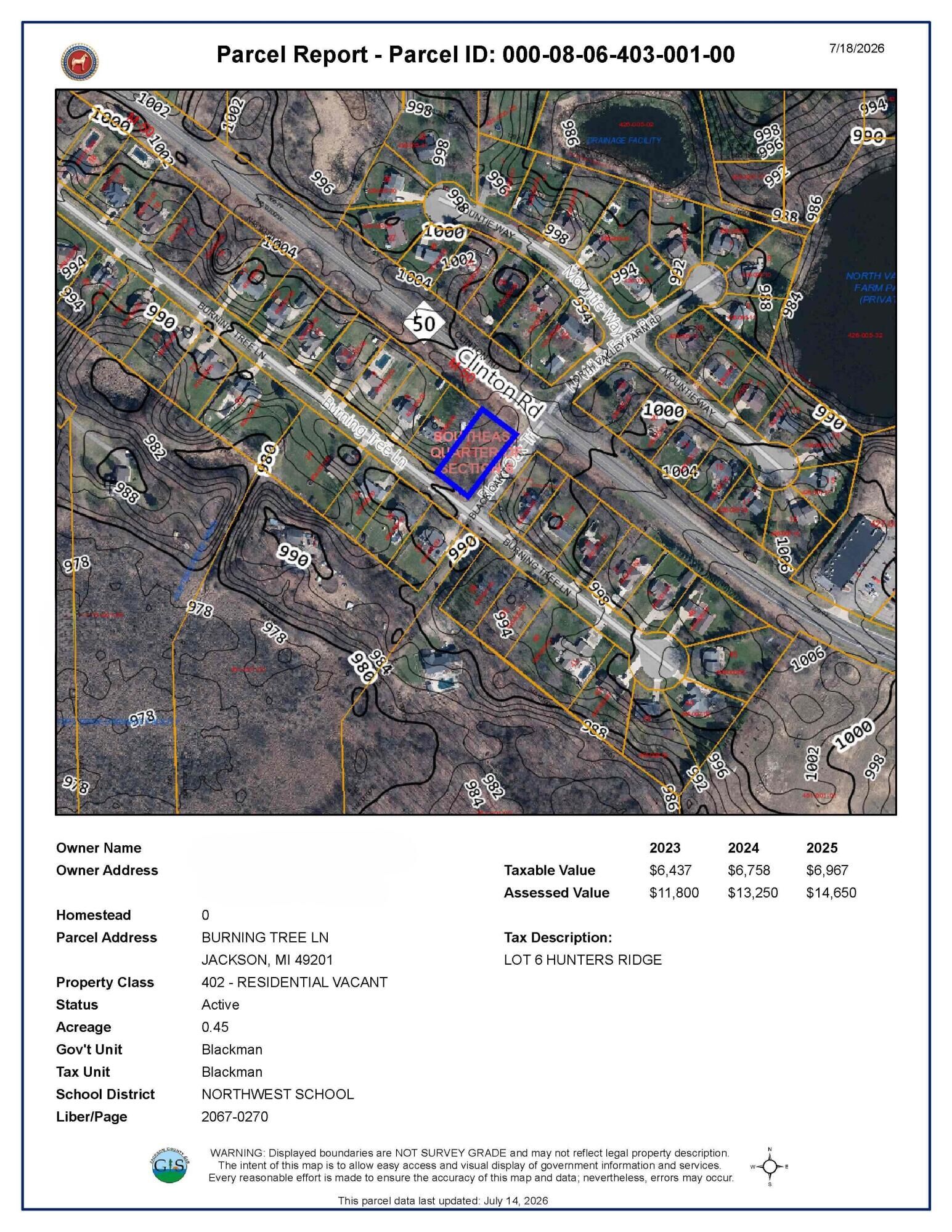 Property Photo:  0.45 Lot 6 Burning Tree Lane  MI 49201 