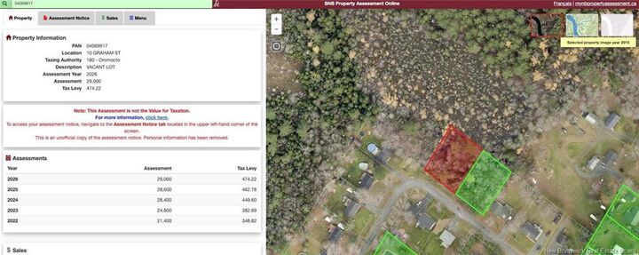 Property Photo:  Lot 10 Graham Street  NB E3B 7E8 