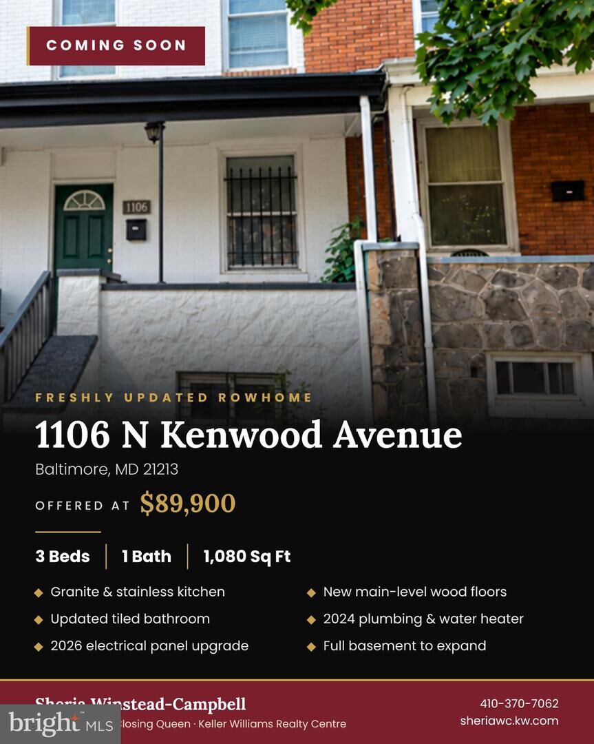 Property Photo:  1106 N Kenwood Avenue  MD 21213 