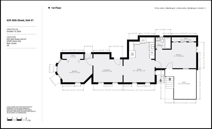 Property Photo:  639 36th St 1  NJ 07087 