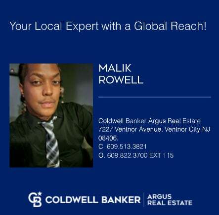 Malik Rowell, Real Estate Salesperson in Ventnor City, Argus Real Estate