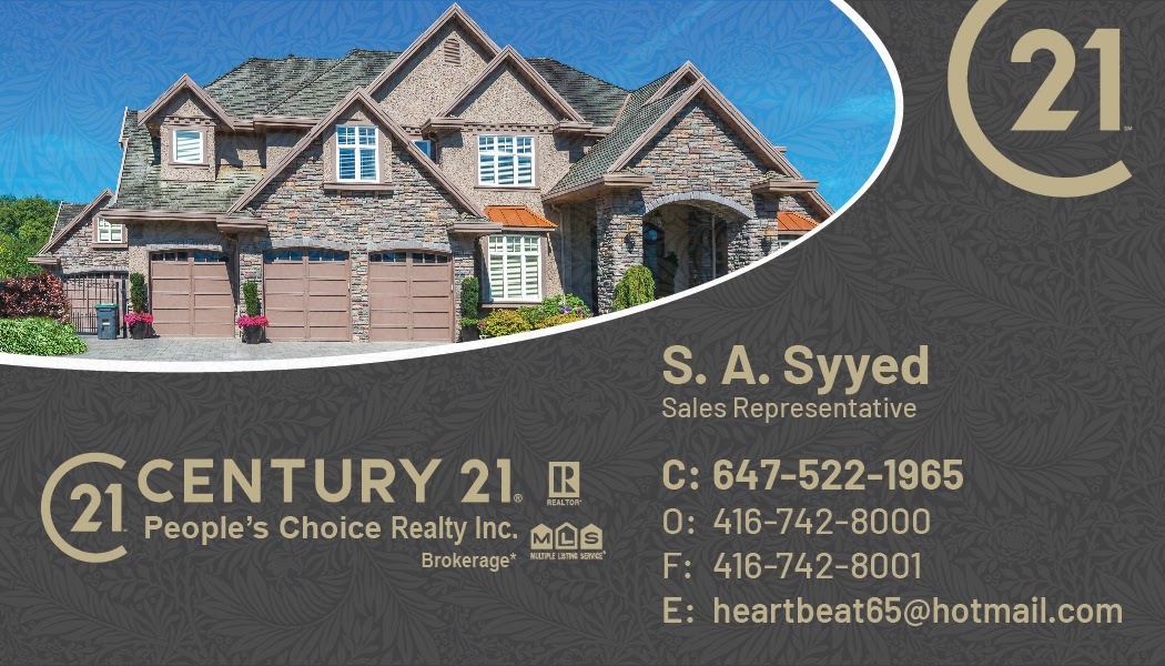 S Syyed, Sales Representative in Toronto, CENTURY 21 Canada
