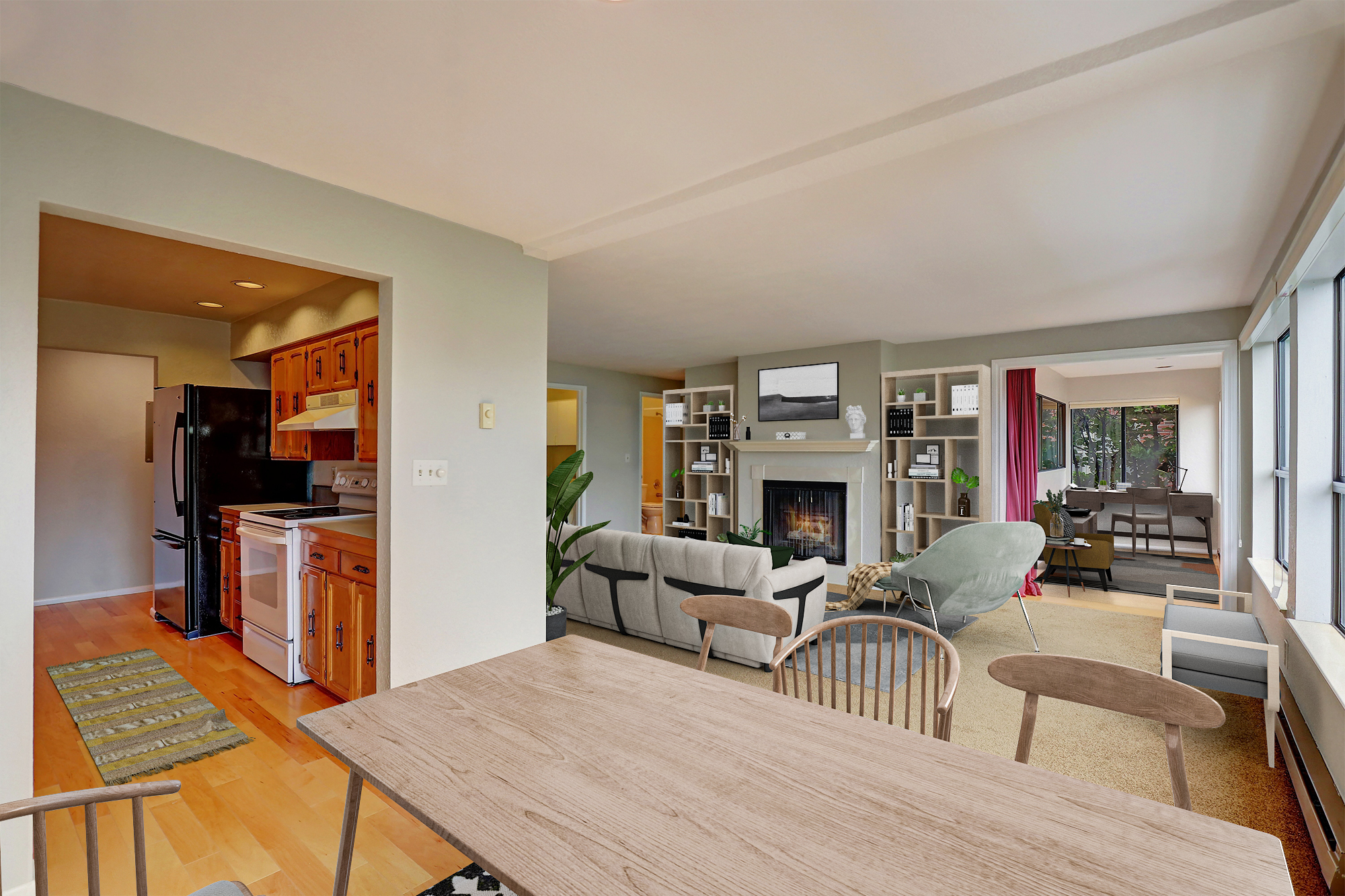 Property Photo: Living Room 5711 Phinney Ave N 102  WA 98103 