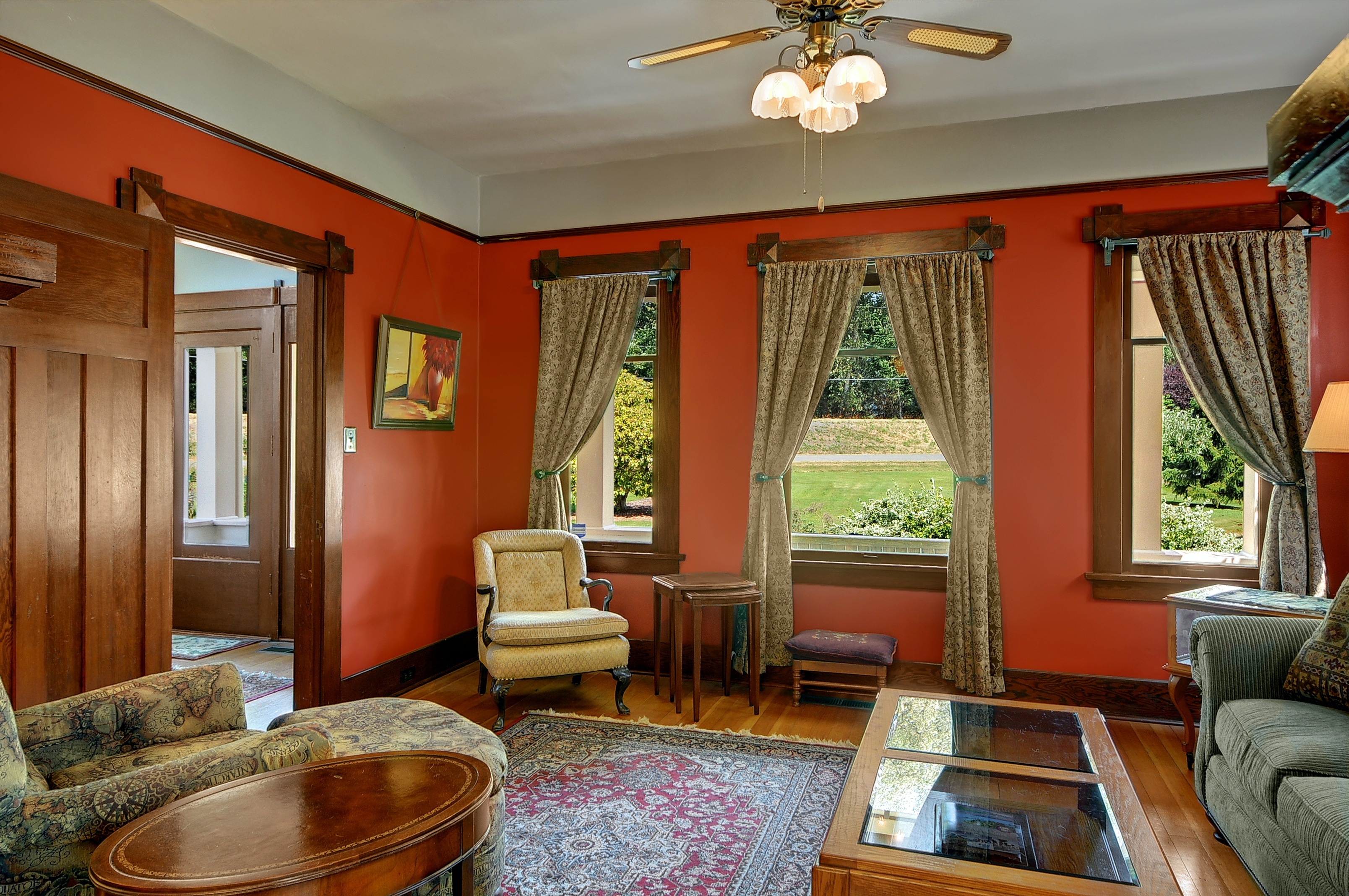 Property Photo: Living room, dining room, studio and entry 20584 Skagit City Road  WA 98273 